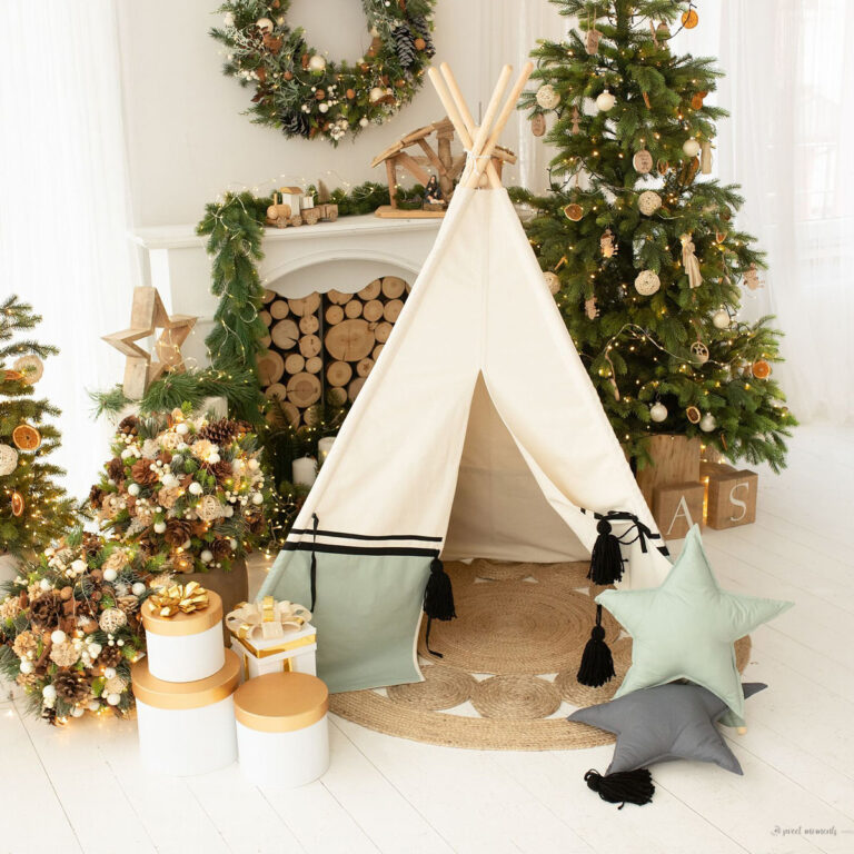 Tente Tipi Avec Tapis Et Oreillers Teepee Sage Cozy Dozy