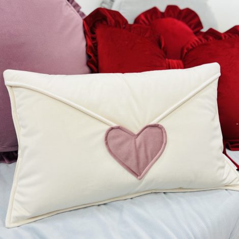 pillow love letter pink